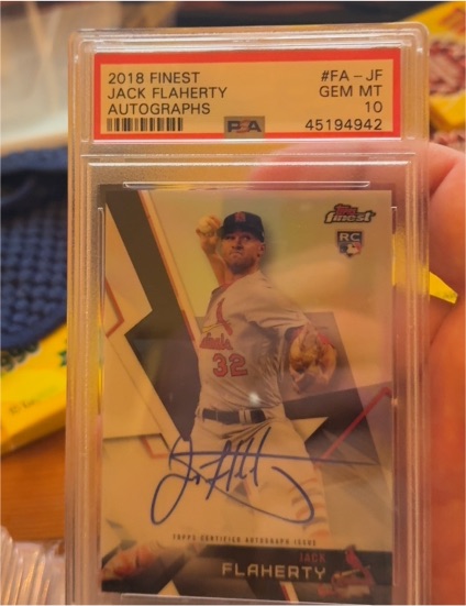 2018 Topps Finest #FA-JF Jack Flaherty Autographs — front