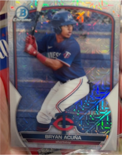 2023 Bowman Chrome #BCP-37 Bryan Acuna Chrome Prospects Mojo Refractors — front