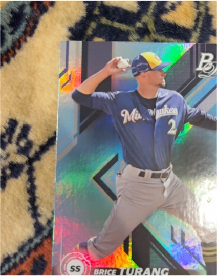 2019 Bowman Platinum Top Prospects #TOP-61 Brice Turang — front