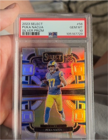 2023 Panini Select #56 Puka Nacua Silver Prizm — front