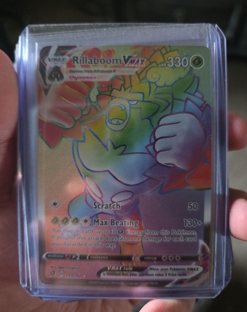 2020 Pokemon Rebel Clash #193/192 Rillaboom VMAX — front