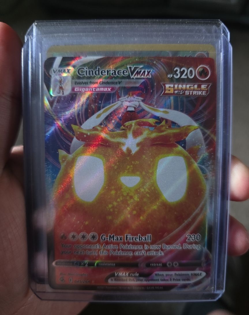 2021 Pokémon TCG Fusion Strike #045 Cinderace VMAX — front
