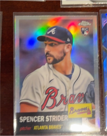 2022 Topps Chrome Platinum Anniversary #186 Spencer Strider — front