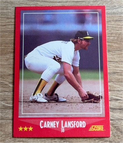 1988 Score #253 Carney Lansford — front