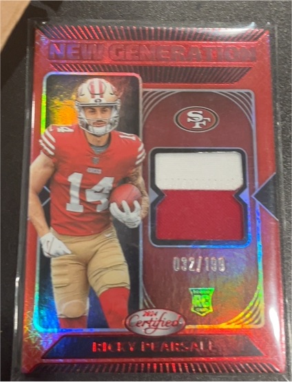 2024 Panini Certified New Generation Red #NGS-RPL Ricky Pearsall — front