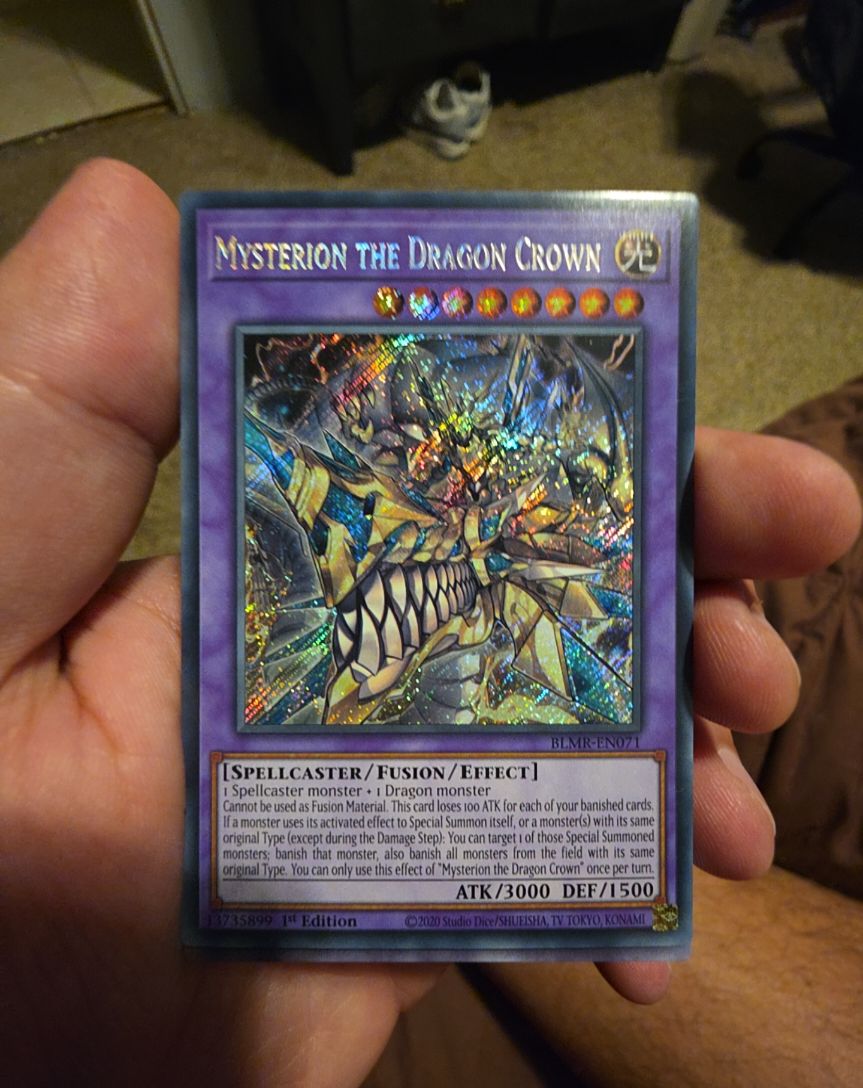 2020 Yu-Gi-Oh! BLMR-EN071 Mysterion the Dragon Crown — front