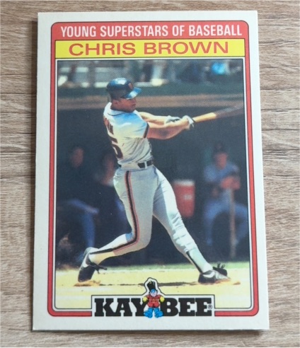 1986 Topps Kaybee Young Superstars of Baseball Chris Brown — front