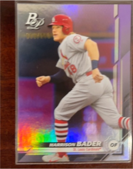 2022 Bowman Platinum #POP-18 Harrison Bader — front