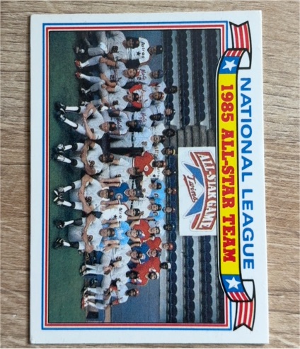 1986 Topps #22 National League All-Star Team — front