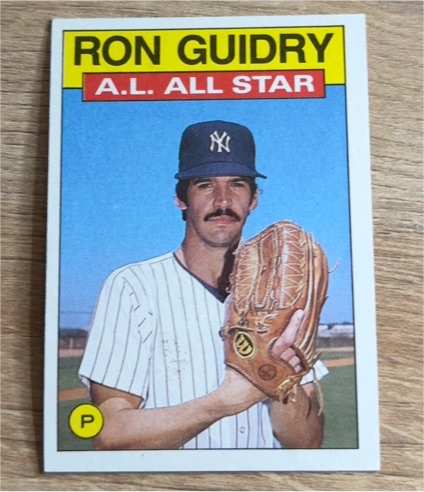 1986 Topps #721 Ron Guidry — front