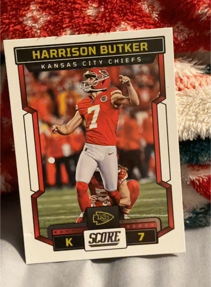 2023 Panini Score #129 Harrison Butker — front