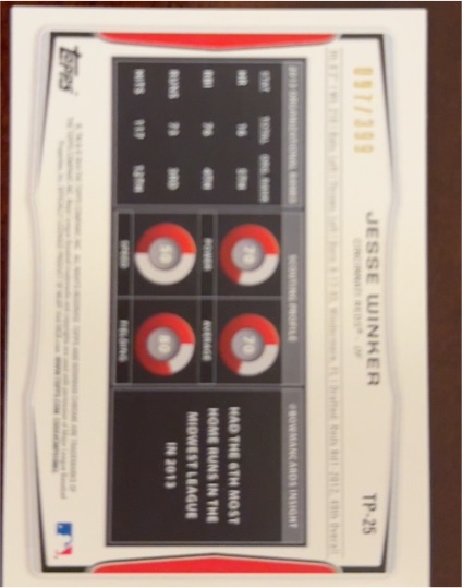 2014 Bowman Draft Top Prospects #TP-25 Jesse Winker — front
