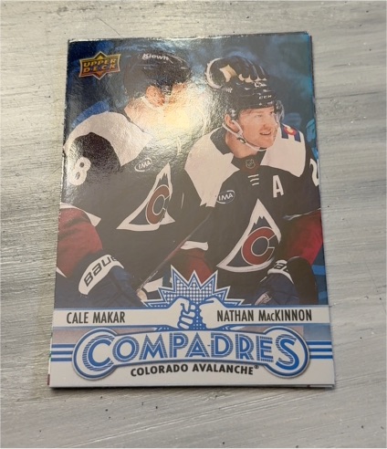 2025-26 Upper Deck Series 1 #CM-10 Cale Makar & Nathan MacKinnon — front