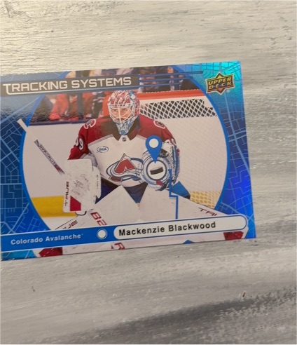 2025-26 Upper Deck Series 1 Tracking Systems #TS-9 Mackenzie Blackwood — front