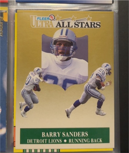 1991 Fleer Ultra All Stars #1 Barry Sanders — front