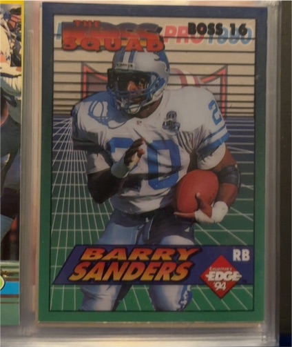 1994 Collector's Edge #16 Barry Sanders The Boss Squad — front