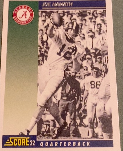 2022 Panini Chronicles Draft Picks Score Retro #4 Joe Namath — front
