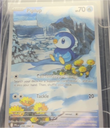 2025 Pokemon TCG Phantasmal Flames #098/094 Piplup Illustration Rare — front