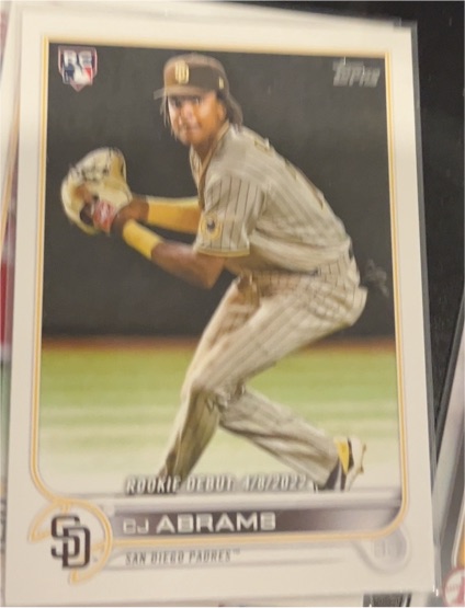 2022 Topps Update #US327 CJ Abrams — front