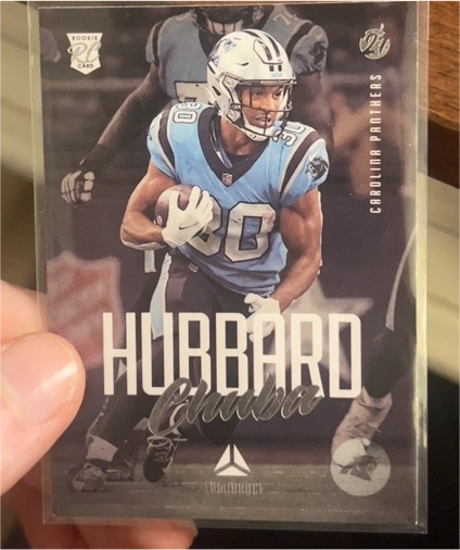 2021 Panini Chronicles Luminance #222 Chuba Hubbard Rookie Card — front