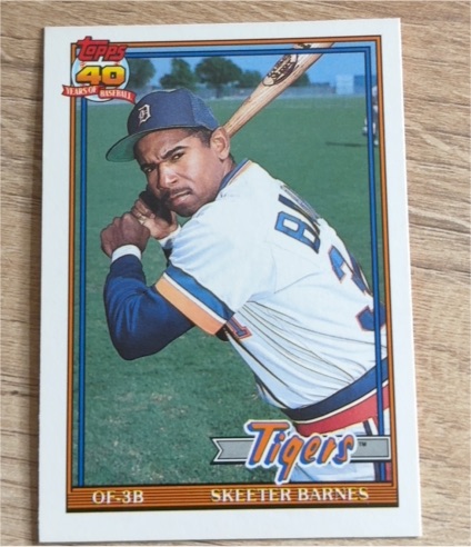 1991 Topps Traded #5T Skeeter Barnes — front