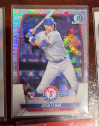 2023 Bowman Chrome #43 Josh Jung Mojo Refractor Rookie — front