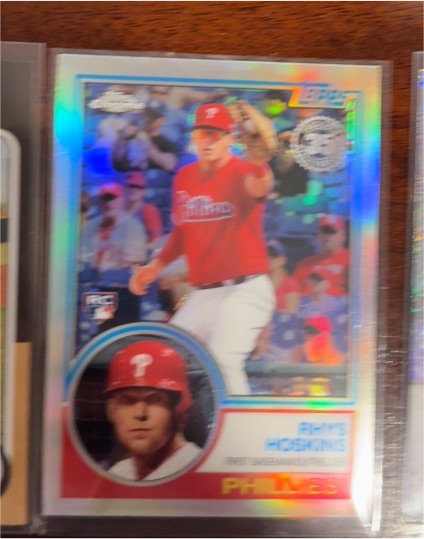 2018 Topps Chrome 1983 Topps Refractor #83T-21 Rhys Hoskins Rookie — front