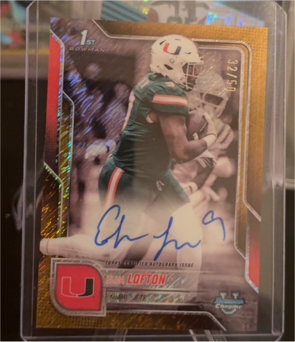 2025 Bowman University Chrome #BCA-EL Elija Lofton — front