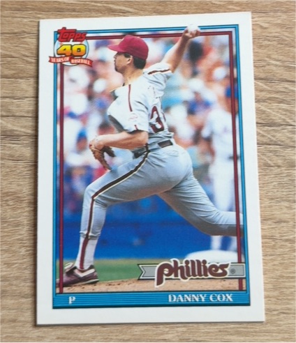 1991 Topps #312 Danny Cox — front
