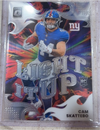 2025 Donruss Optic #5 Cam Skattebo Light It Up Rookie — front