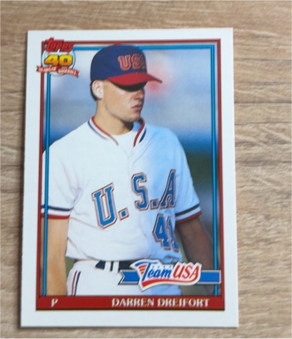 1991 Topps Traded #34T Darren Dreifort Team USA — front