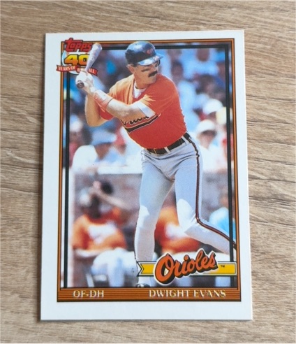 1991 Topps Traded #37T Dwight Evans — front