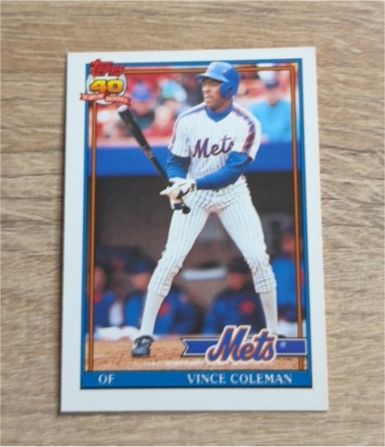 1991 Topps #30 Vince Coleman — front