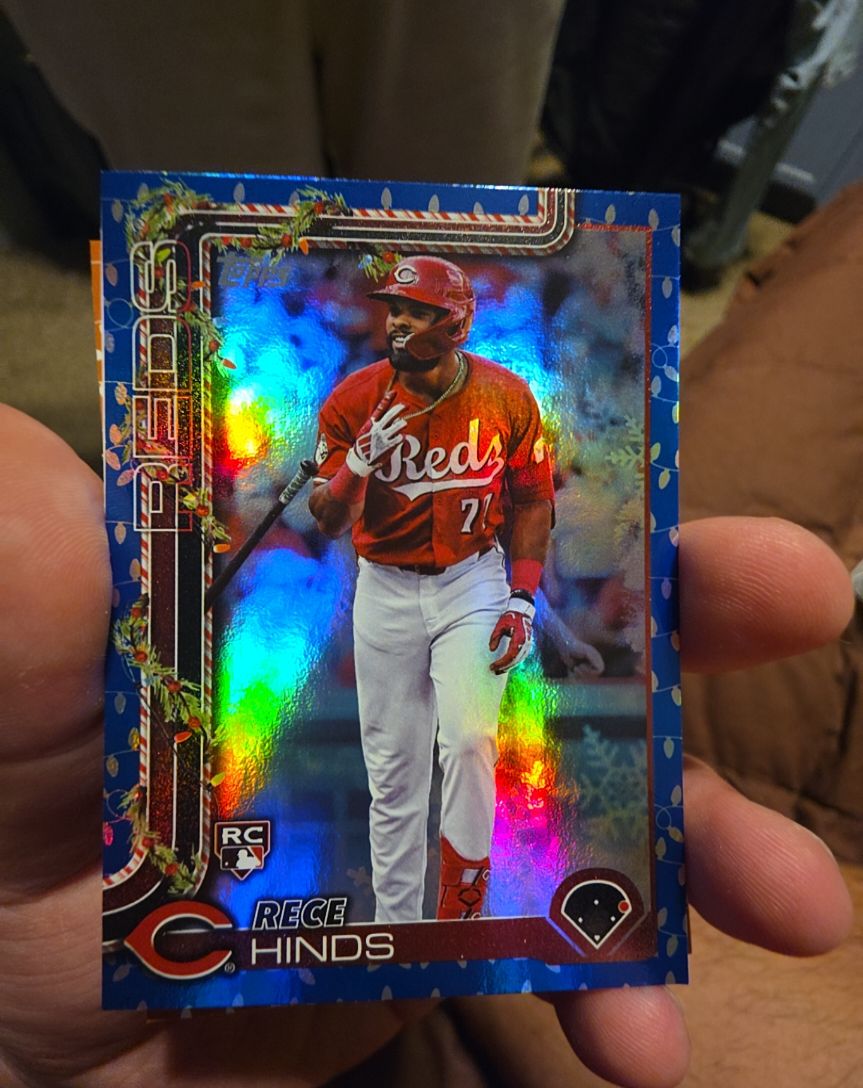 2025 Topps Holiday #H168 Rece Hinds Blue Holiday Lights — front
