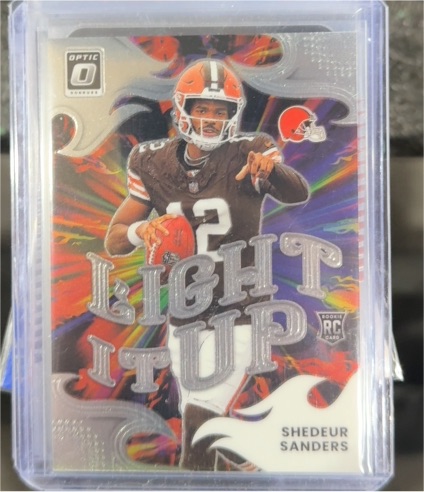 2025 Panini Donruss Optic #8 Shedeur Sanders Light It Up RC — front