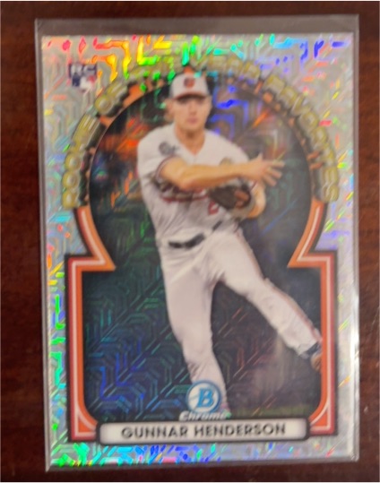 2023 Bowman Chrome #ROYF-15 Gunnar Henderson Rookie of the Year Favorites Mojo — front