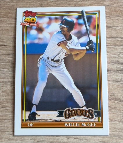 1991 Topps Traded #76T Willie McGee — front