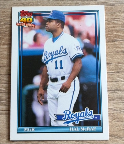 1991 Topps Traded #79T Hal McRae — front