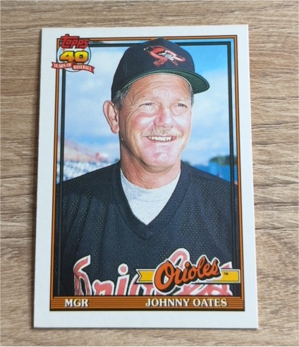 1991 Topps Traded #85T Johnny Oates — front