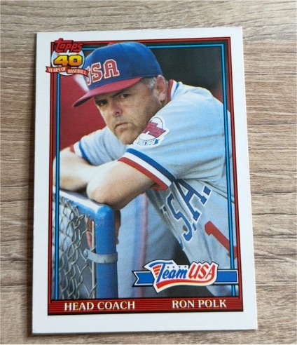 1991 Topps Traded #93T Ron Polk Team USA — front