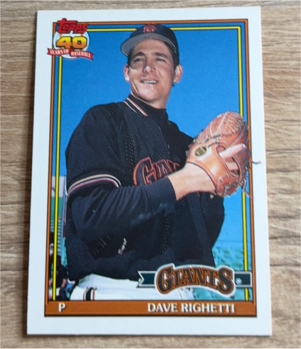 1991 Topps Traded #96T Dave Righetti — front
