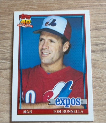 1991 Topps Traded #103T Tom Runnells Montreal Expos Manager — front
