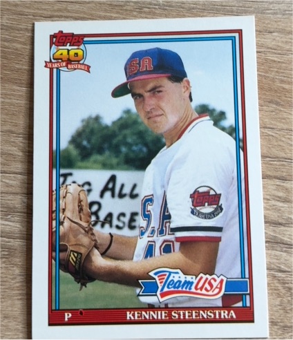 1991 Topps Traded #113T Kennie Steenstra Team USA — front