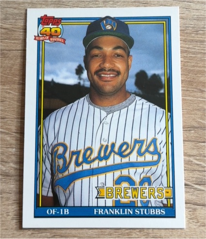 1991 Topps Traded #115T Franklin Stubbs — front
