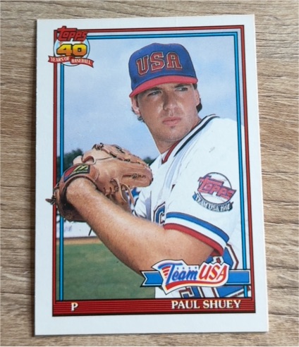 1991 Topps Traded #108T Paul Shuey Team USA — front