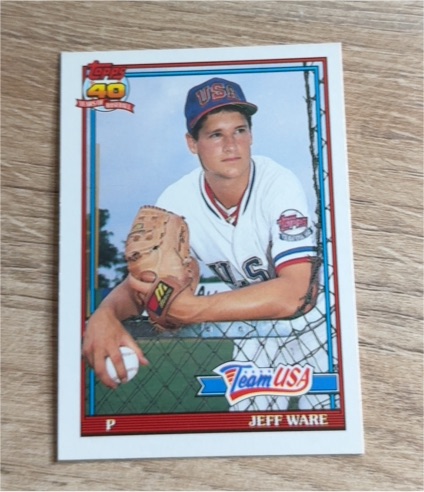 1991 Topps Traded #124T Jeff Ware Team USA — front
