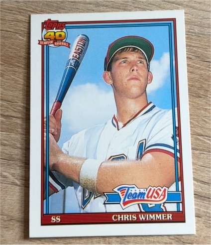1991 Topps Traded #130T Chris Wimmer Team USA — front