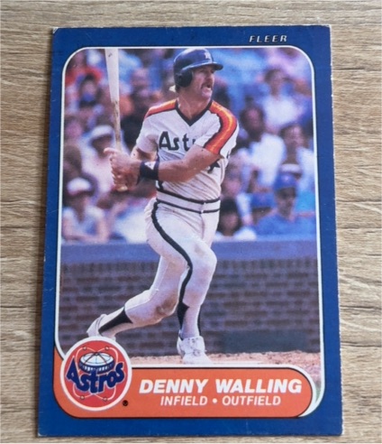1986 Fleer #314 Denny Walling — front