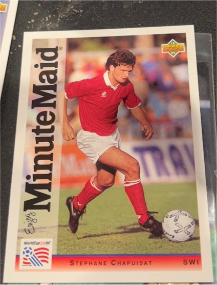 1994 Upper Deck Minute Maid #4 Stephane Chapuisat — front