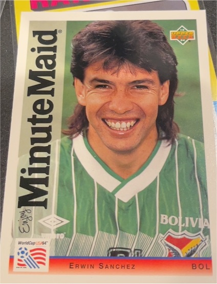 1994 Upper Deck Minute Maid World Cup #22 Erwin Sanchez — front